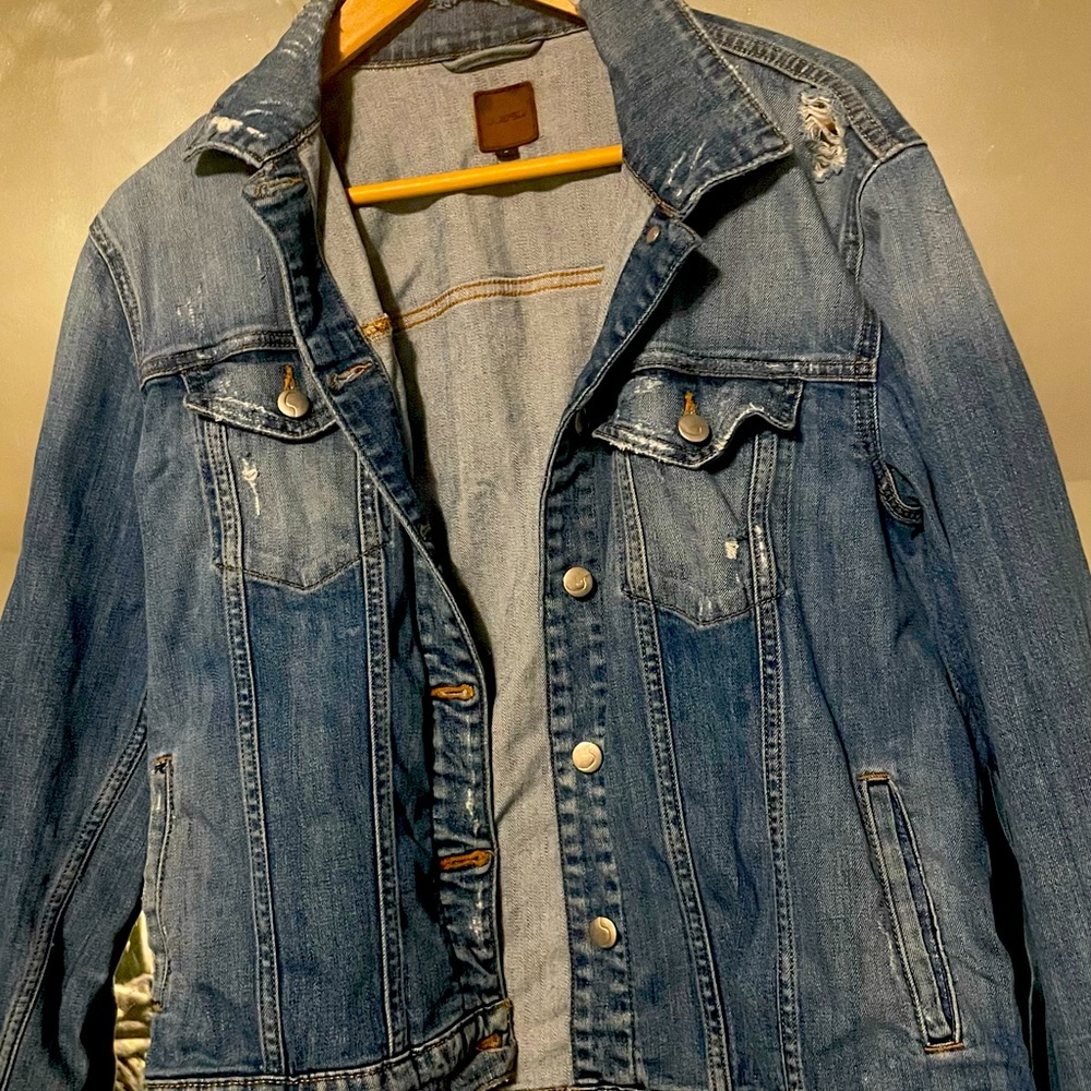 Joe’s Jeans Sz S Ashley Distressed Denim Jacket (oversize)